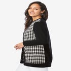 Fine Gauge Button-Front Cardigan image number null