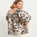 Puff Sleeve Lino Soleil Top image number null