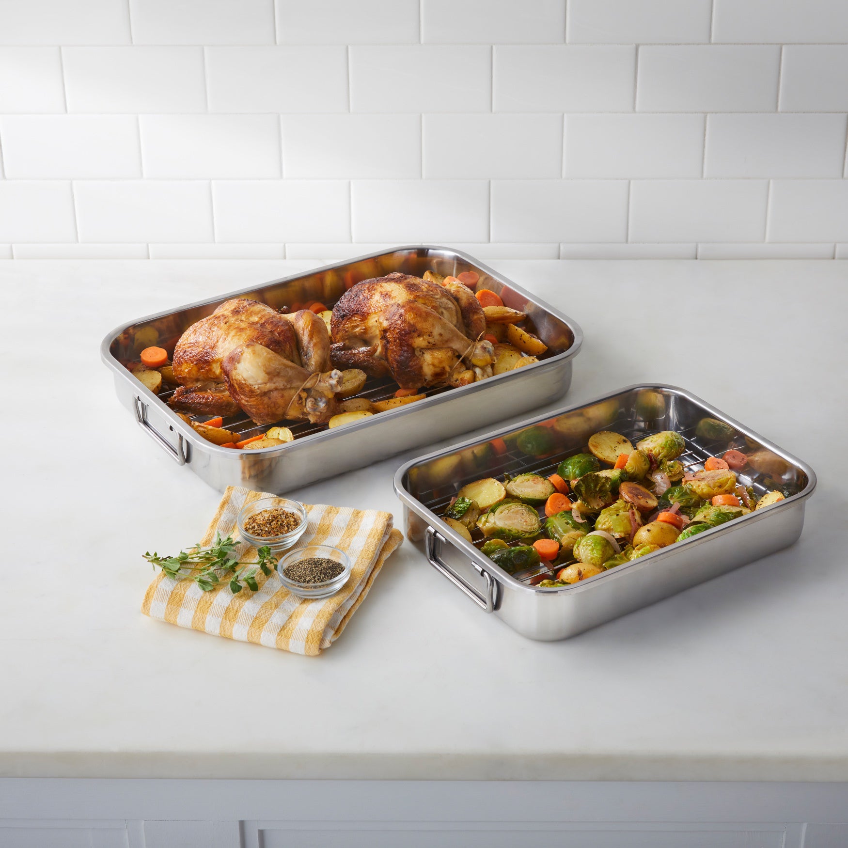 4-Pc Stainless Steel Lasagna Pan & Roaster image number 0