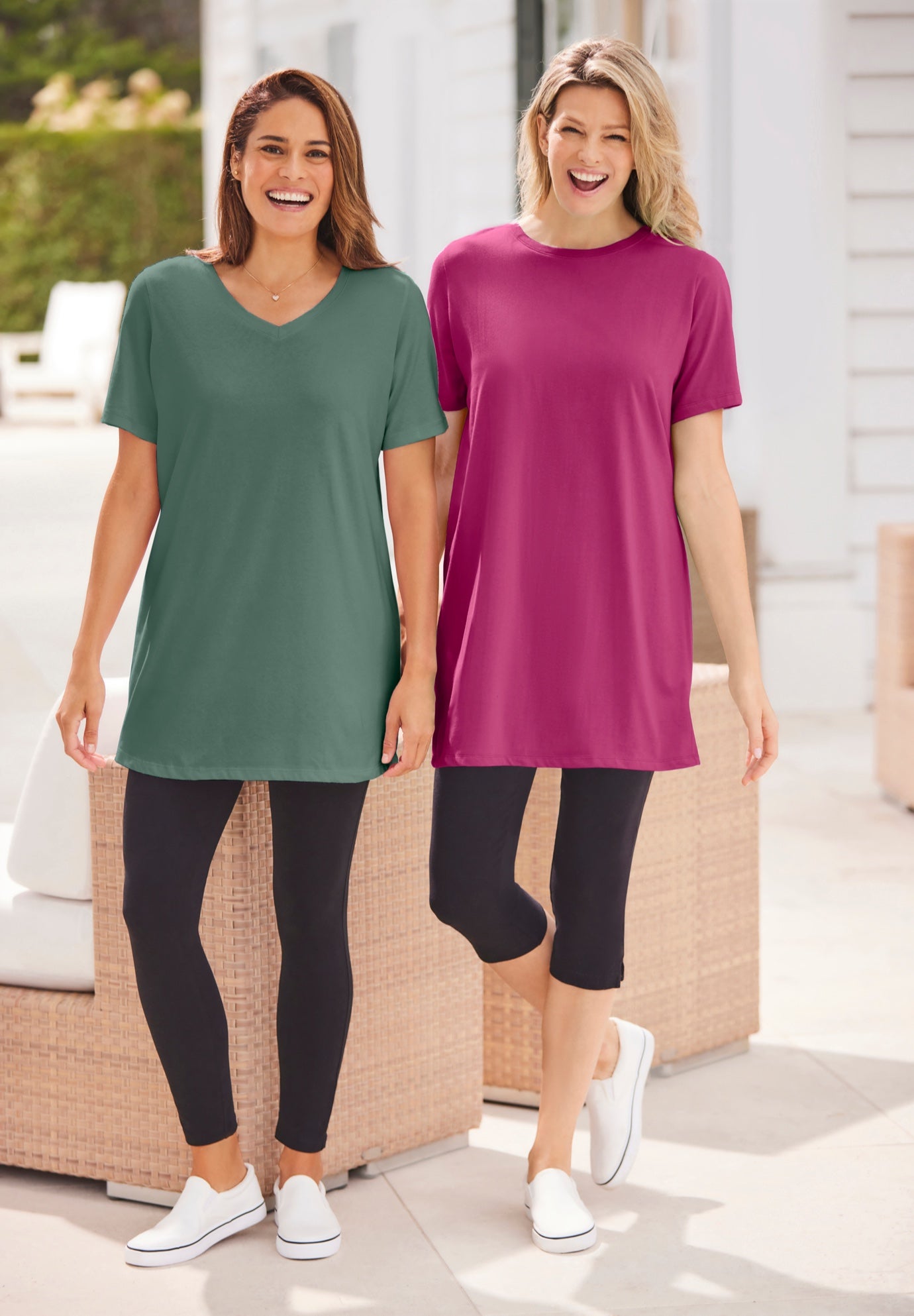 Perfect Short-Sleeve V-Neck Tunic image number 4