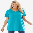 Perfect Short-Sleeve V-Neck Tunic image number null