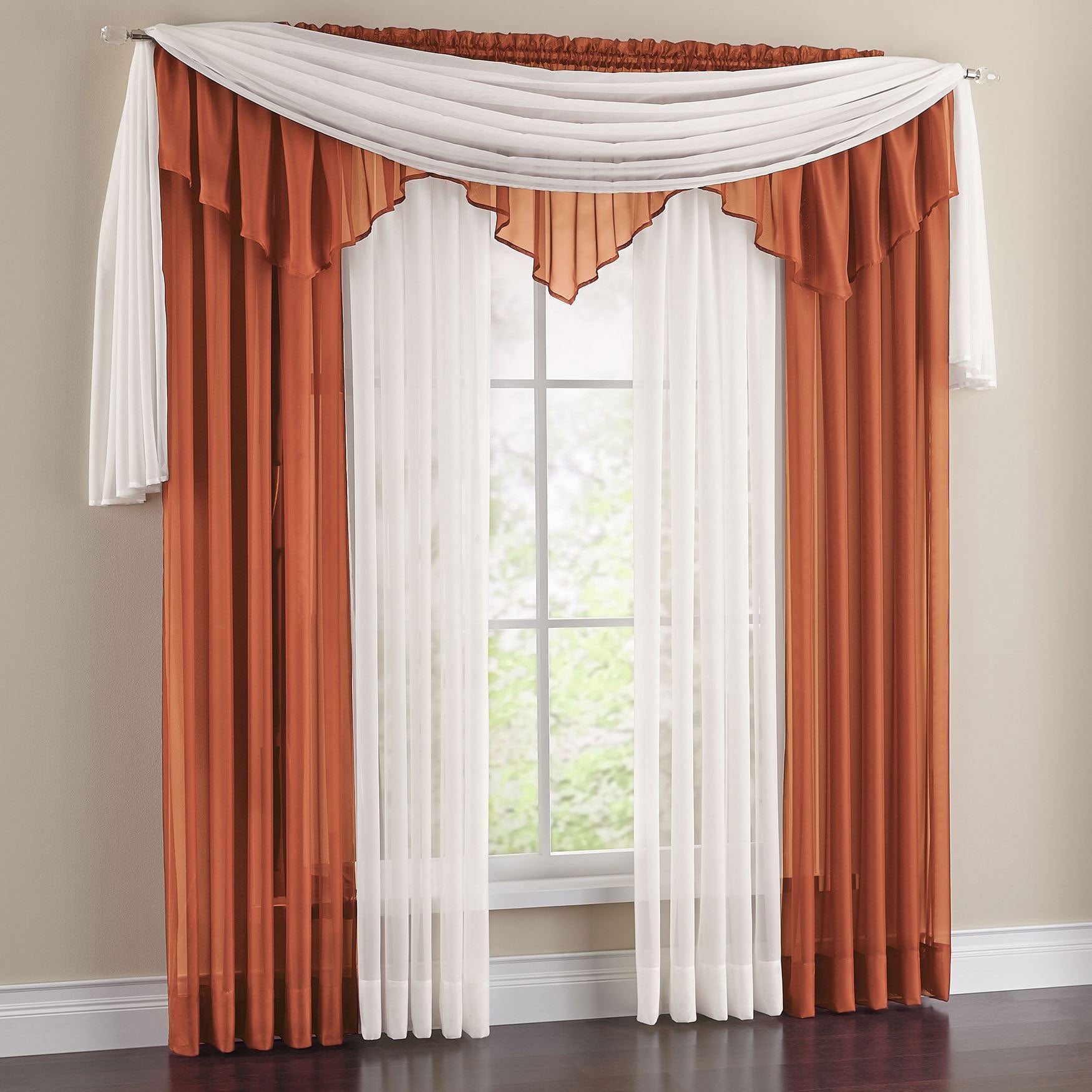 BH Studio Sheer Voile Ascot Valance image number 3