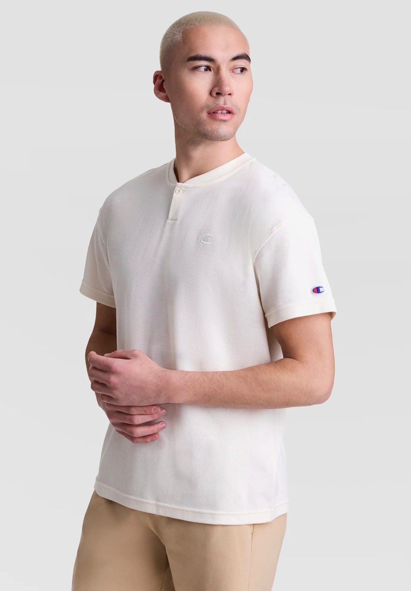 Champion&reg; Textured Henley image number 2