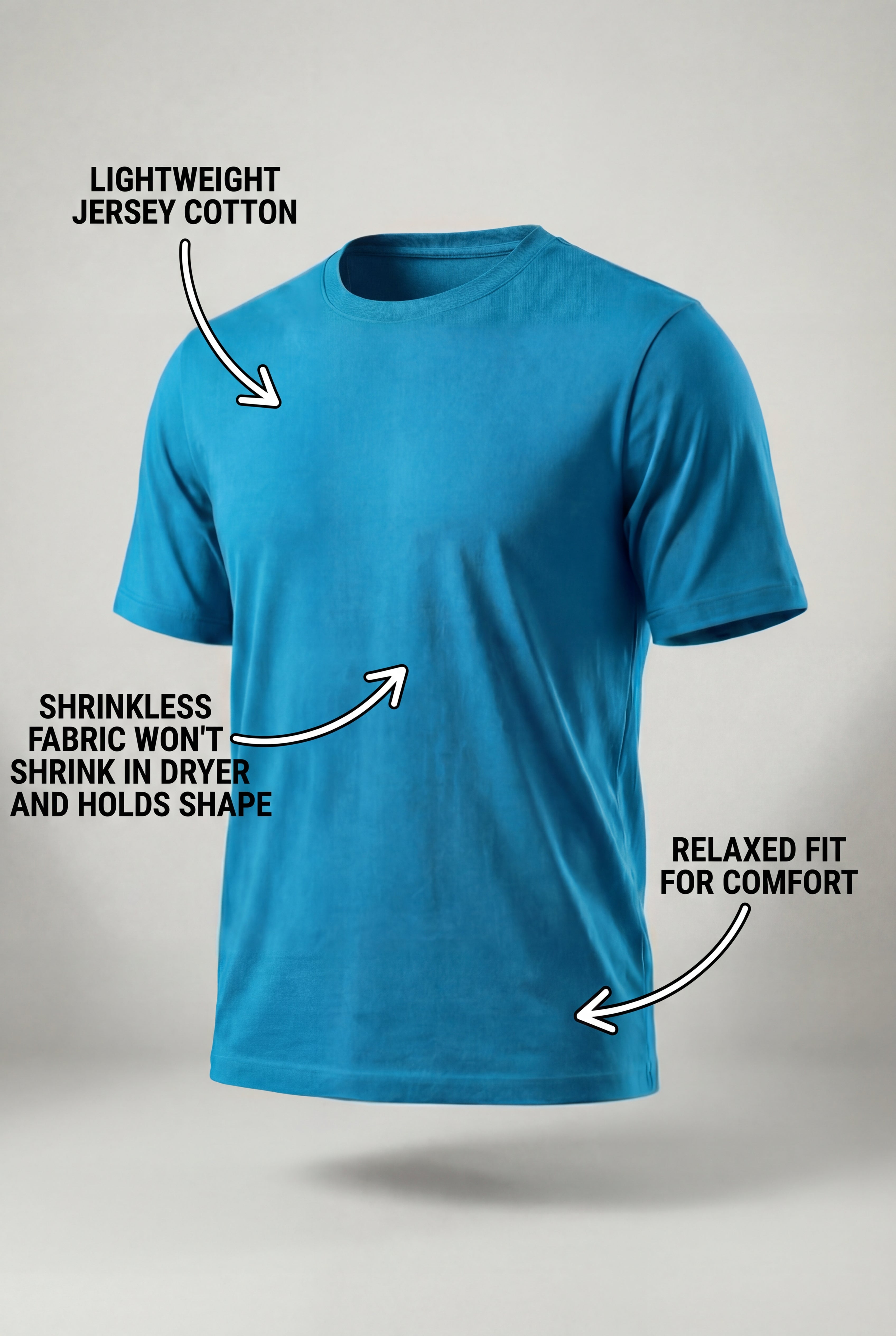 Shrink-Less&trade; Lightweight Crewneck T-Shirt image number 6