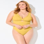 Crinkle Knot Front One Piece Swimsuit image number null