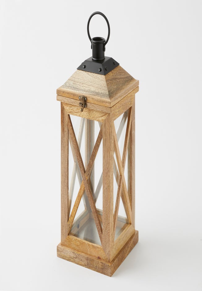  Wooden Square 18" Lantern image number 1