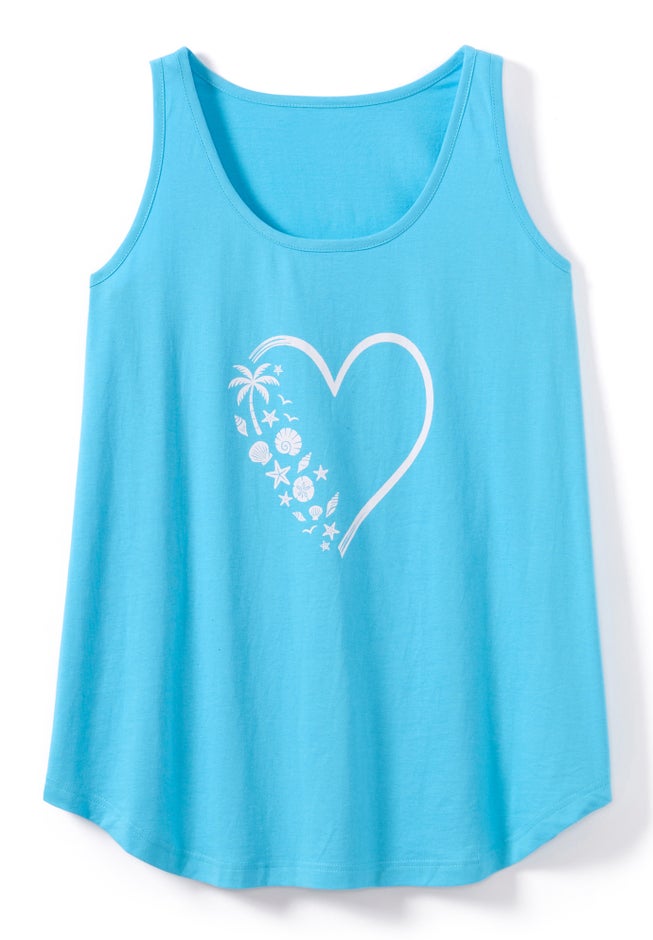 Graphic Tank Tunic image number 1