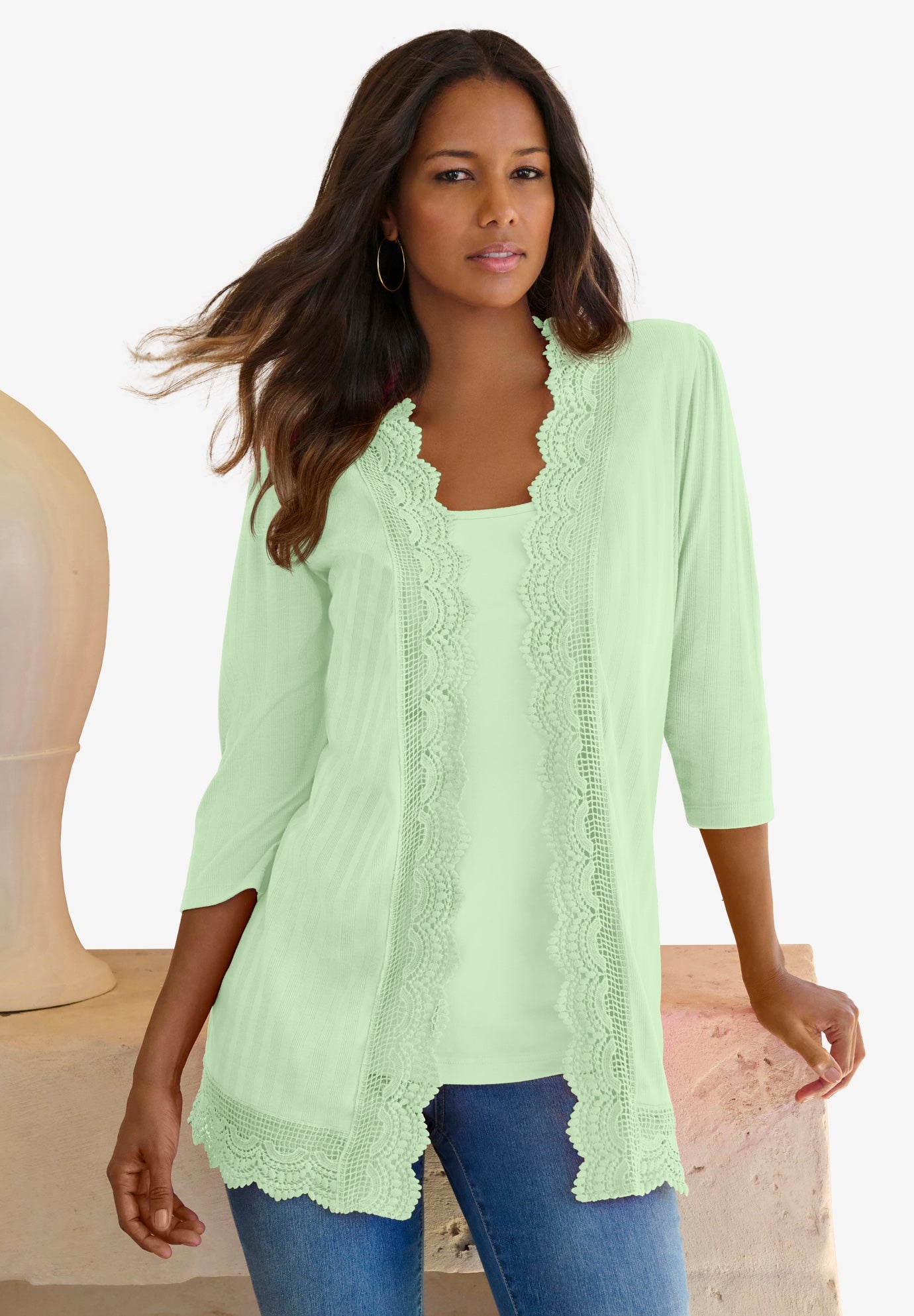 Plus Size Cotton Scoopneck Tank Top image number 3