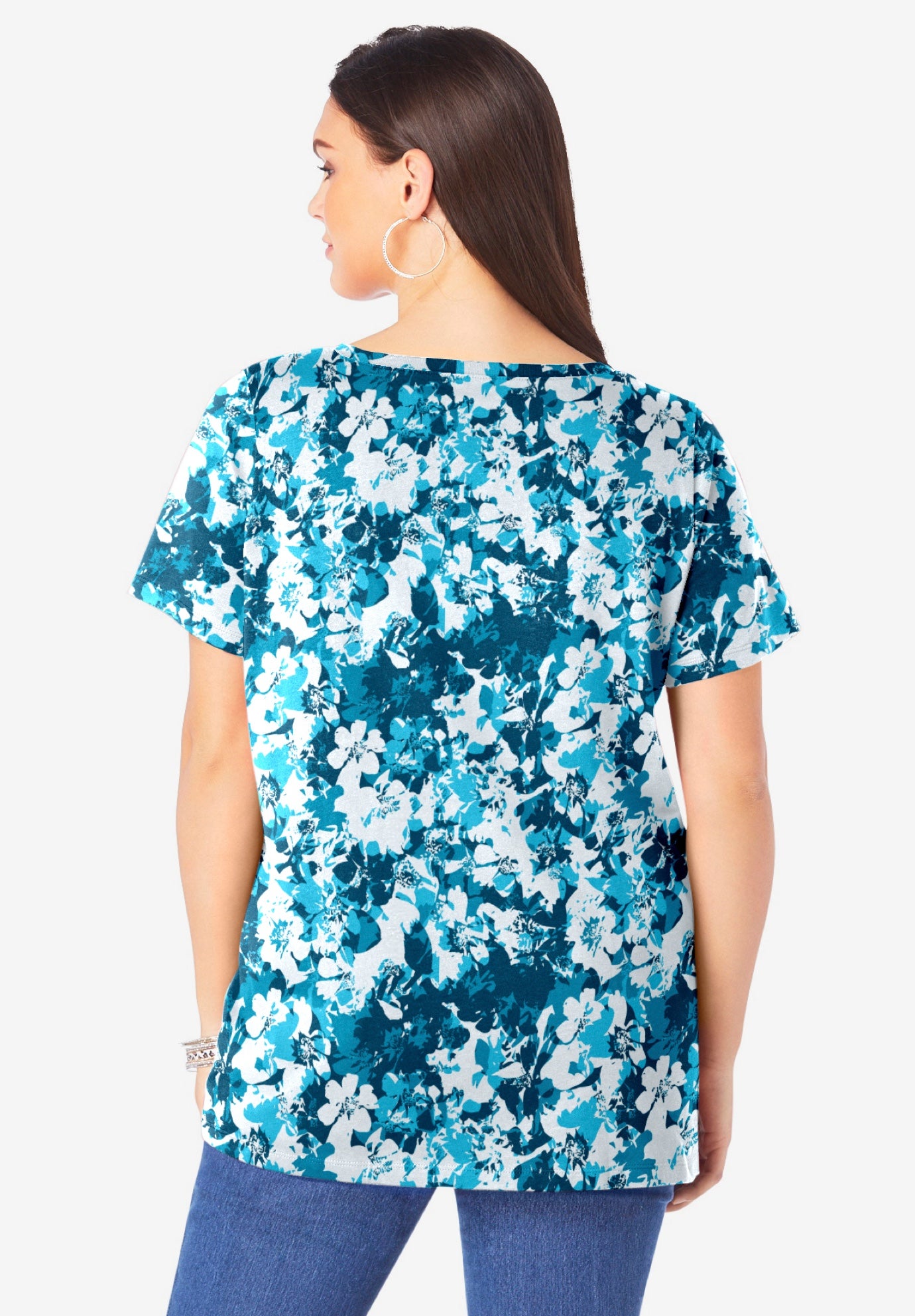 Plus Size Cotton Ultimate V-Neck Tee image number 1