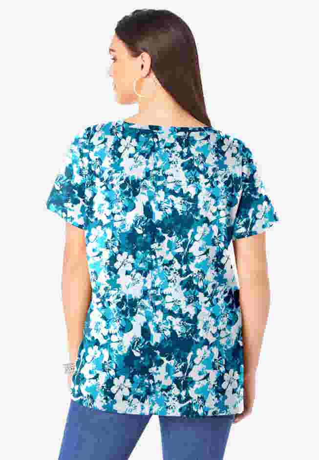 Plus Size Cotton Ultimate V-Neck Tee image number 1