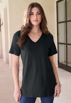Plus Size Cotton Ultimate V-Neck Tee