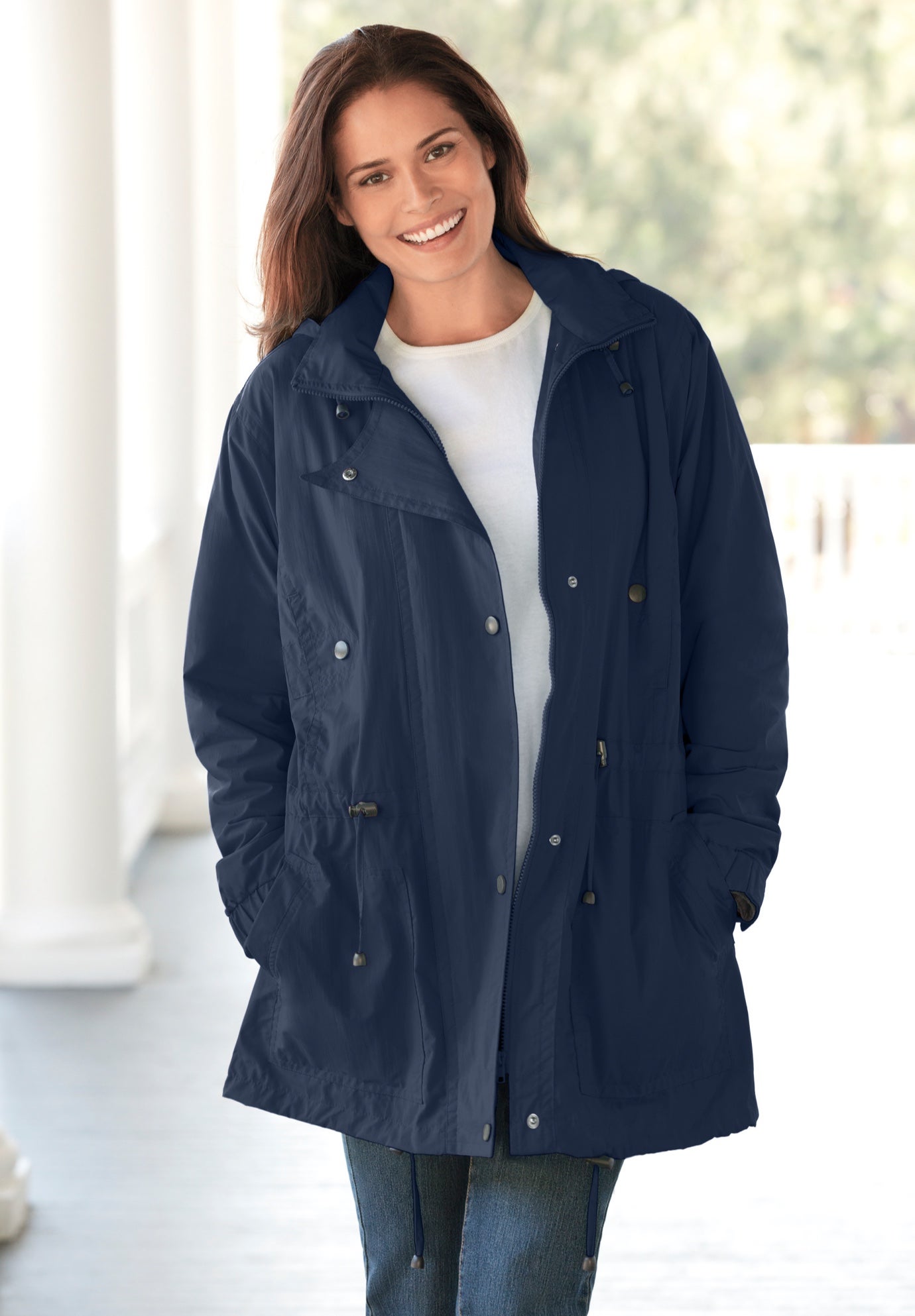Taslon&reg; Anorak Jacket with Removable Fleece Lining image number 0