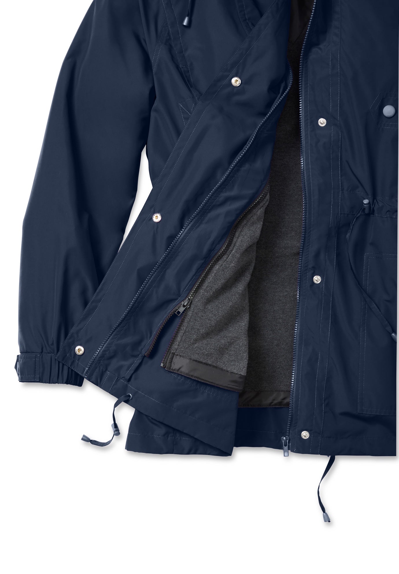 Taslon&reg; Anorak Jacket with Removable Fleece Lining image number 5