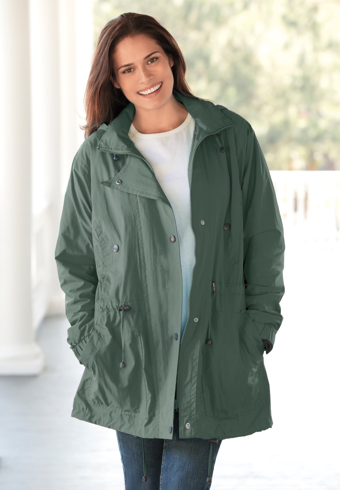 Taslon&reg; Anorak Jacket with Removable Fleece Lining image number 0
