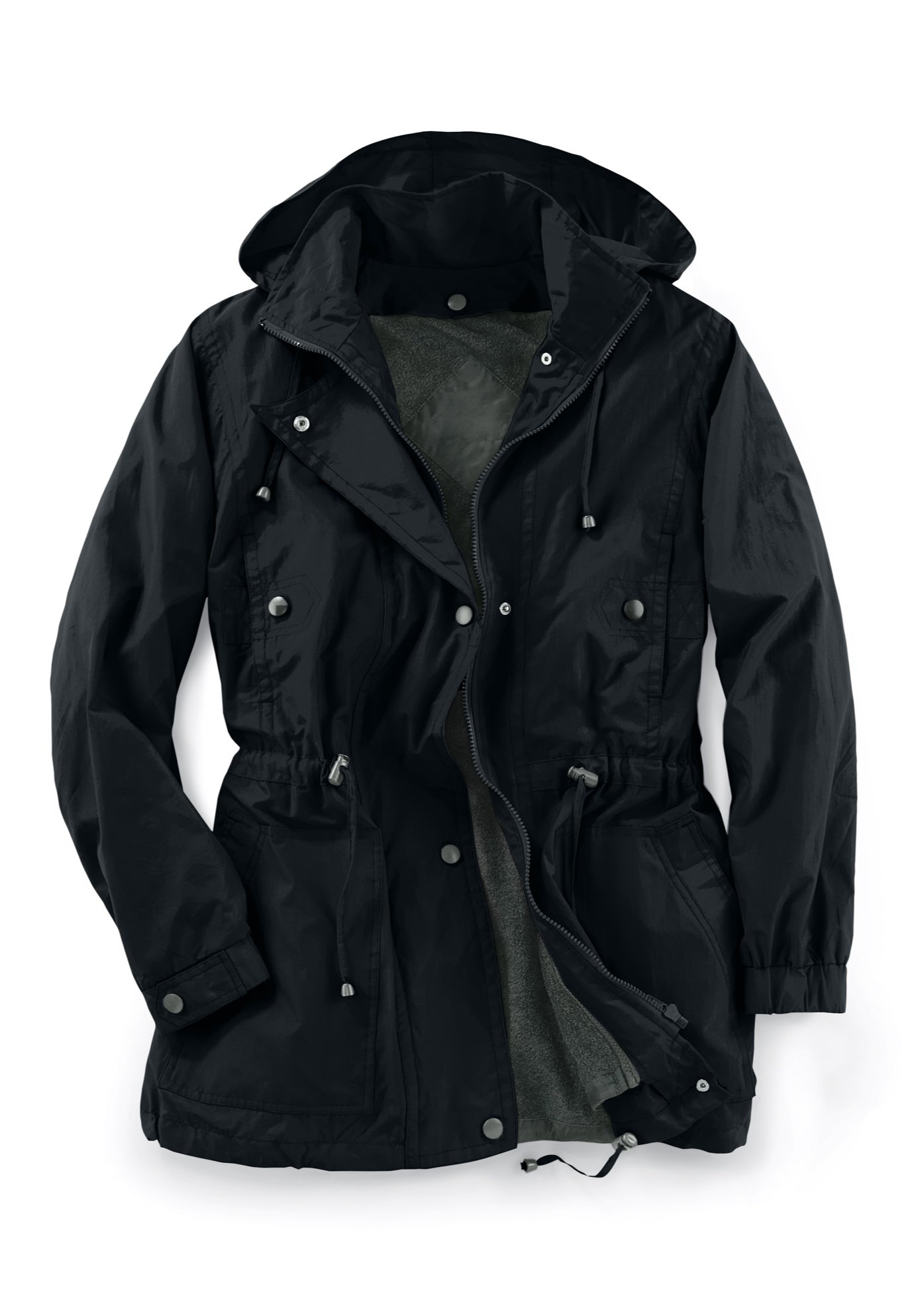 Fleece-Lined Taslon&reg; Anorak image number 1