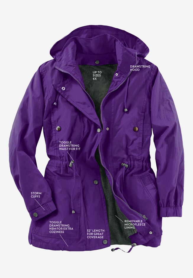 Fleece-Lined Taslon&reg; Anorak image number 3