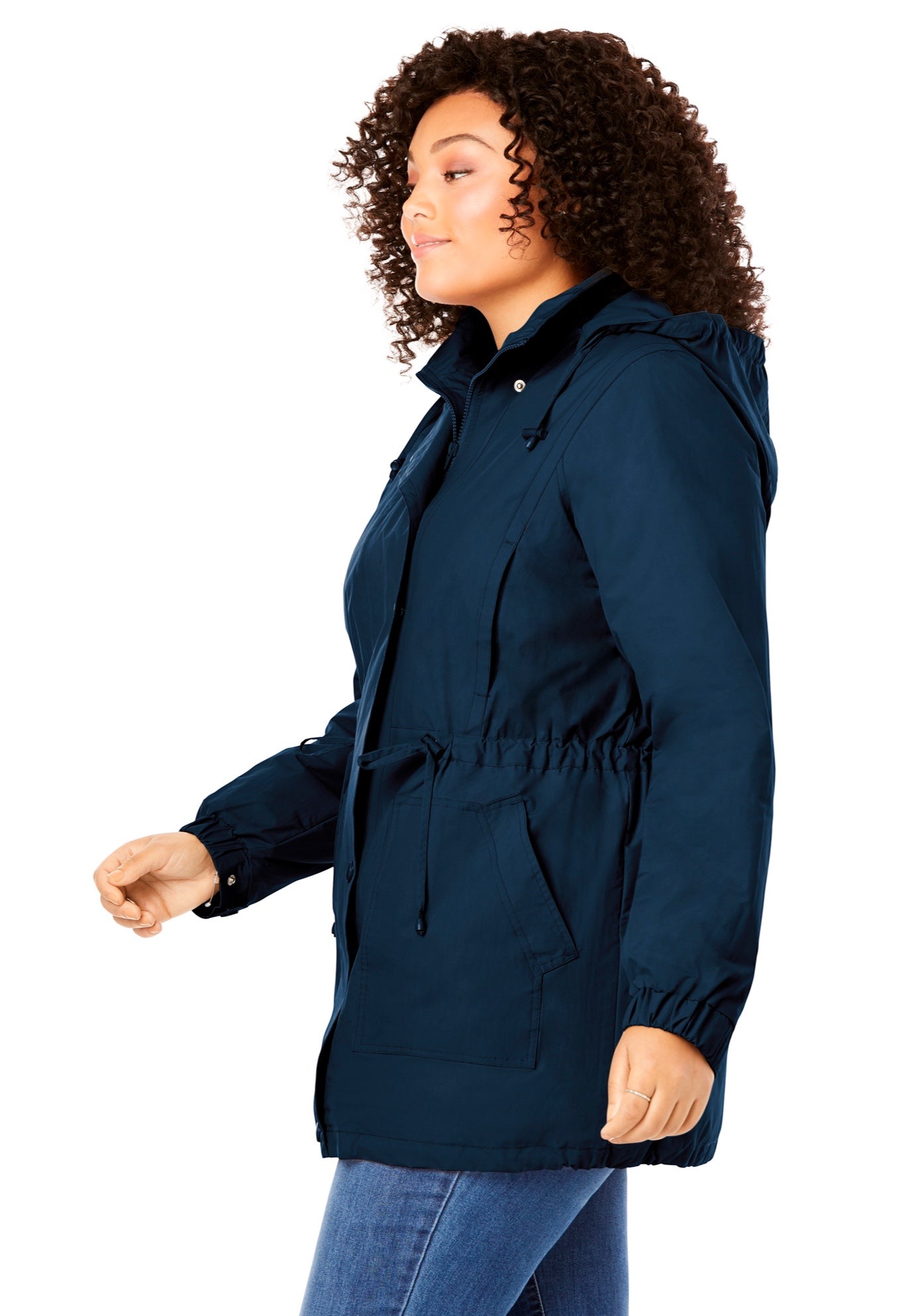 Taslon&reg; Anorak Jacket with Removable Fleece Lining image number 2