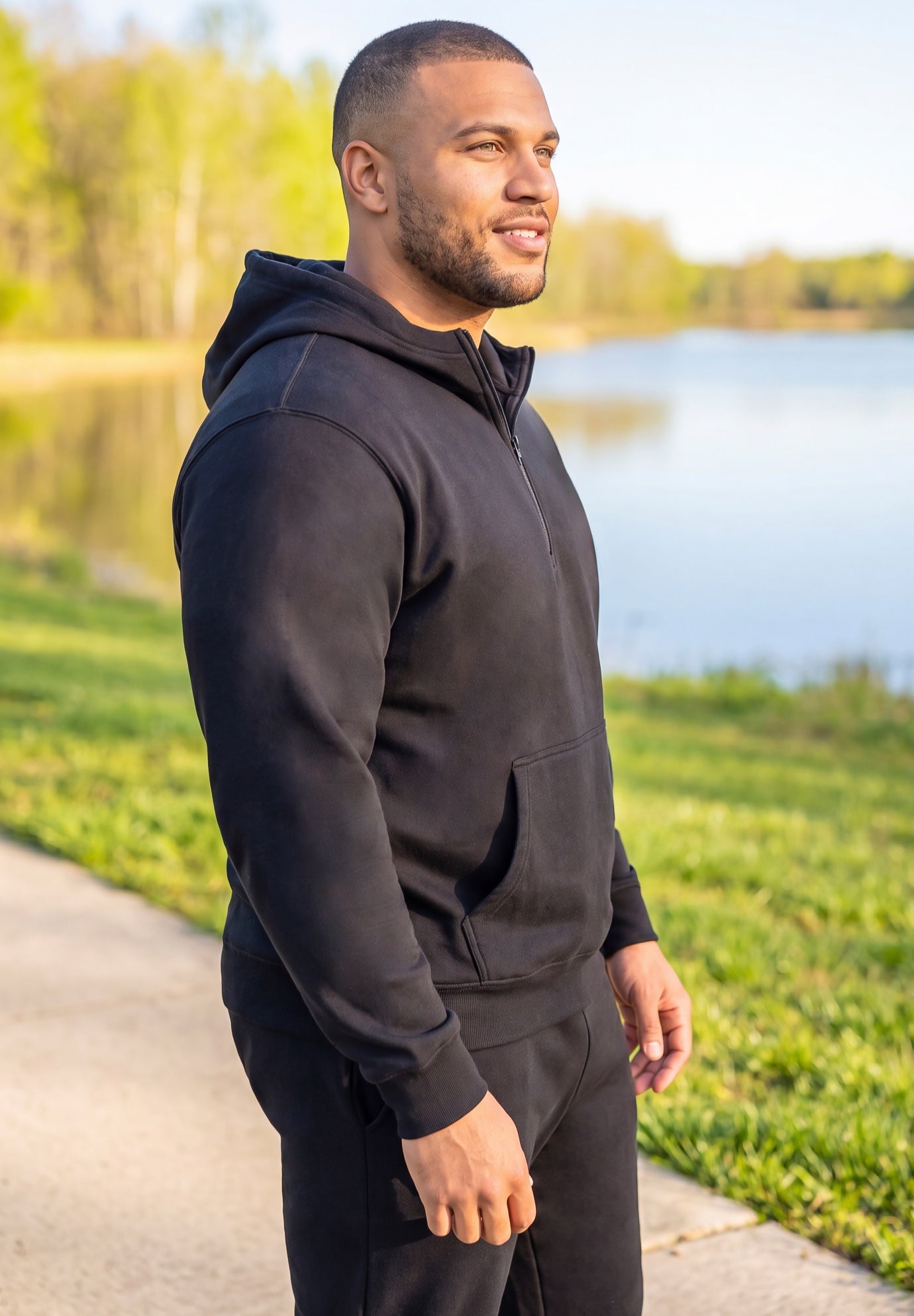 Fleece 1/4 Zip Hoodie image number 2