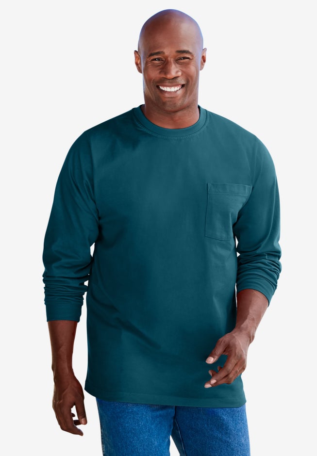 Heavyweight Crewneck Long-Sleeve Pocket T-Shirt image number 1