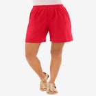 Plus Size Soft Knit Pull-On Short image number null