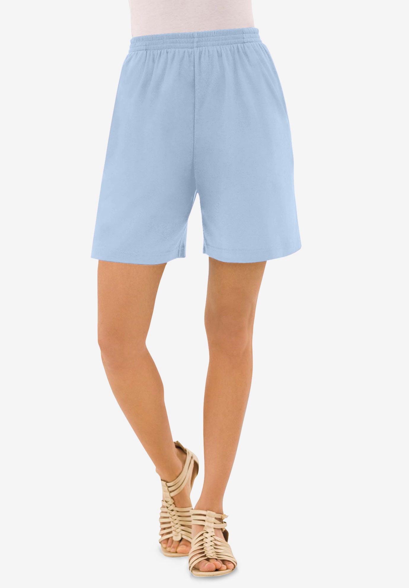 Plus Size Soft Knit Pull-On Short image number 0