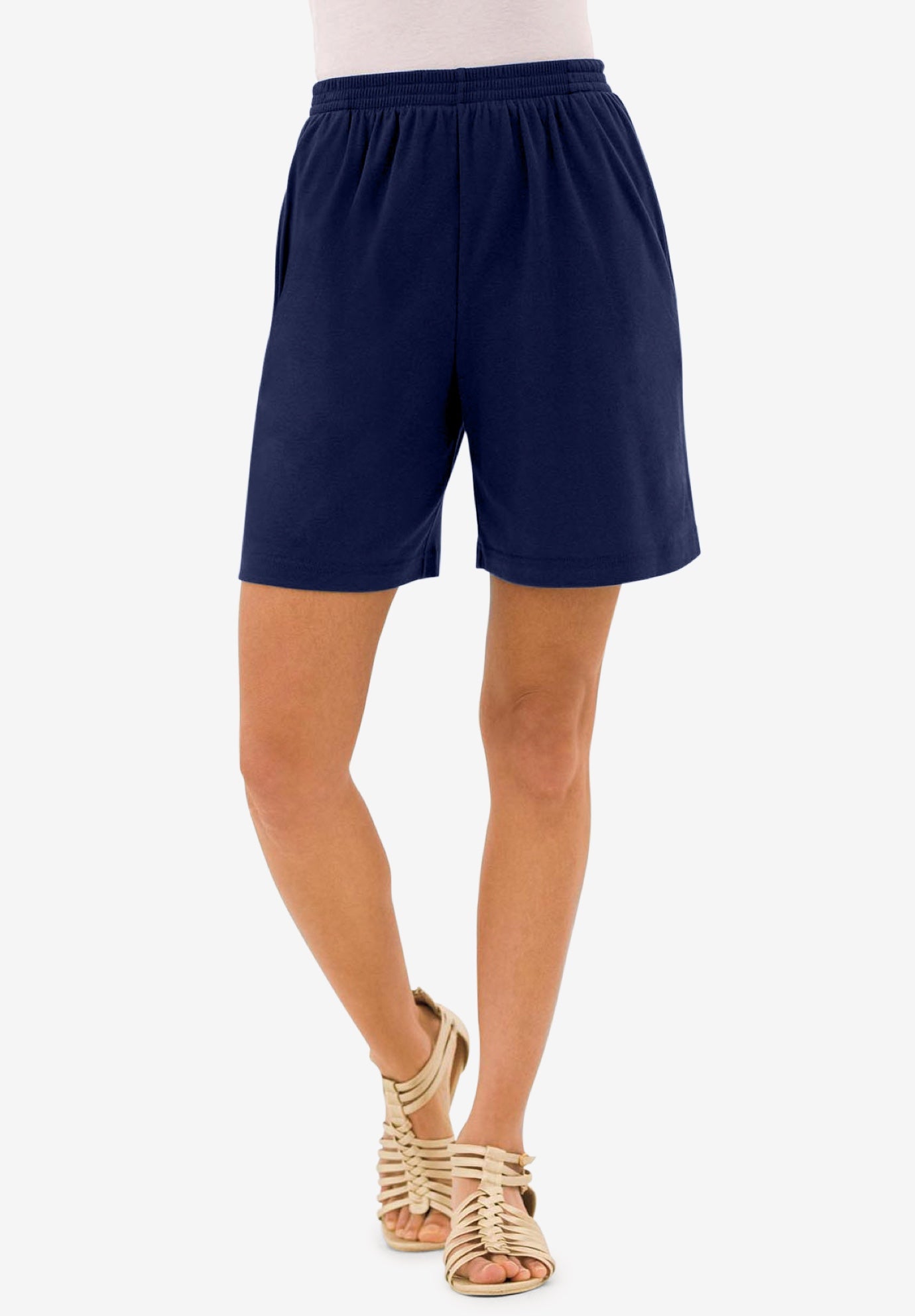 Plus Size Soft Knit Pull-On Short image number 0