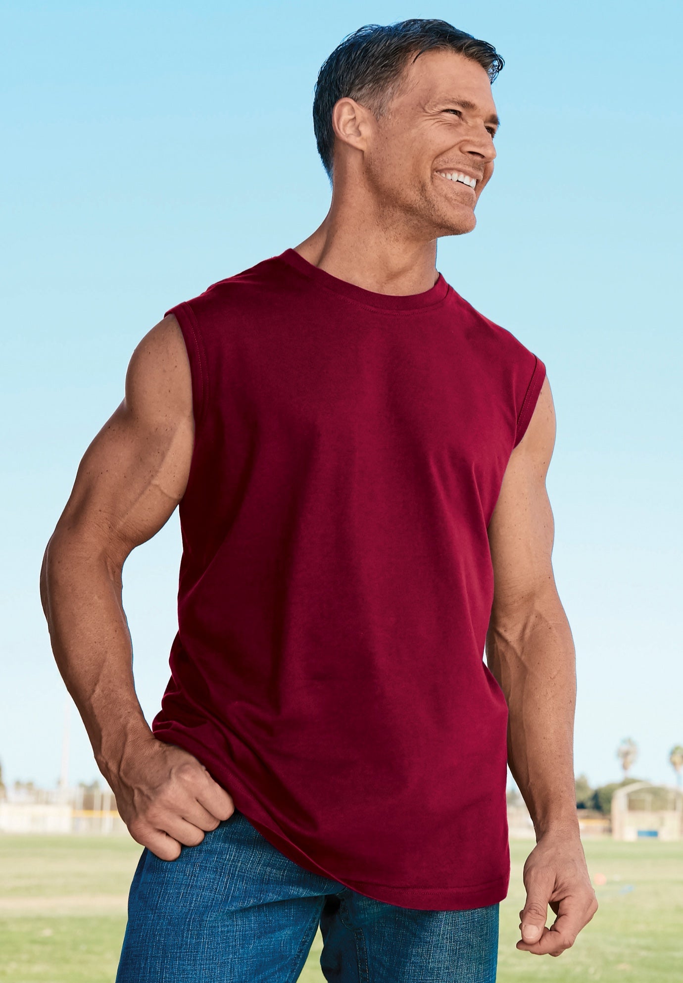Shrink-Less Lightweight Muscle T-Shirt image number 5