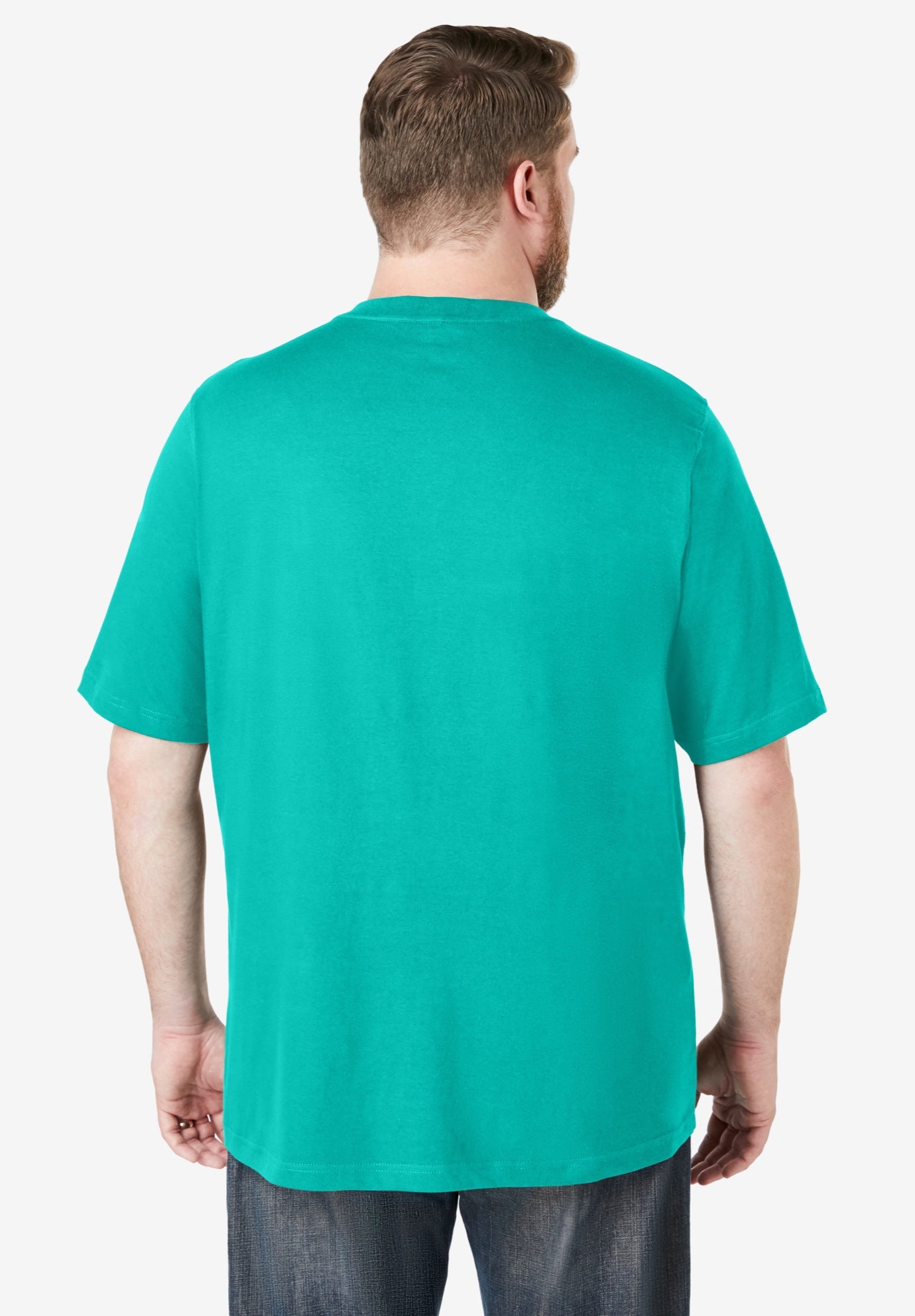 Shrink-Less Lightweight V-Neck Pocket T-Shirt image number 1