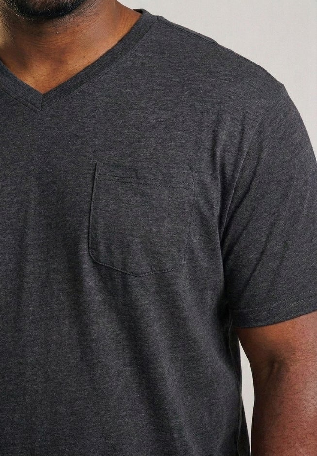 Shrink-Less Lightweight V-Neck Pocket T-Shirt image number 4