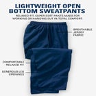 Lightweight Jersey Open-Bottom Sweatpants image number null