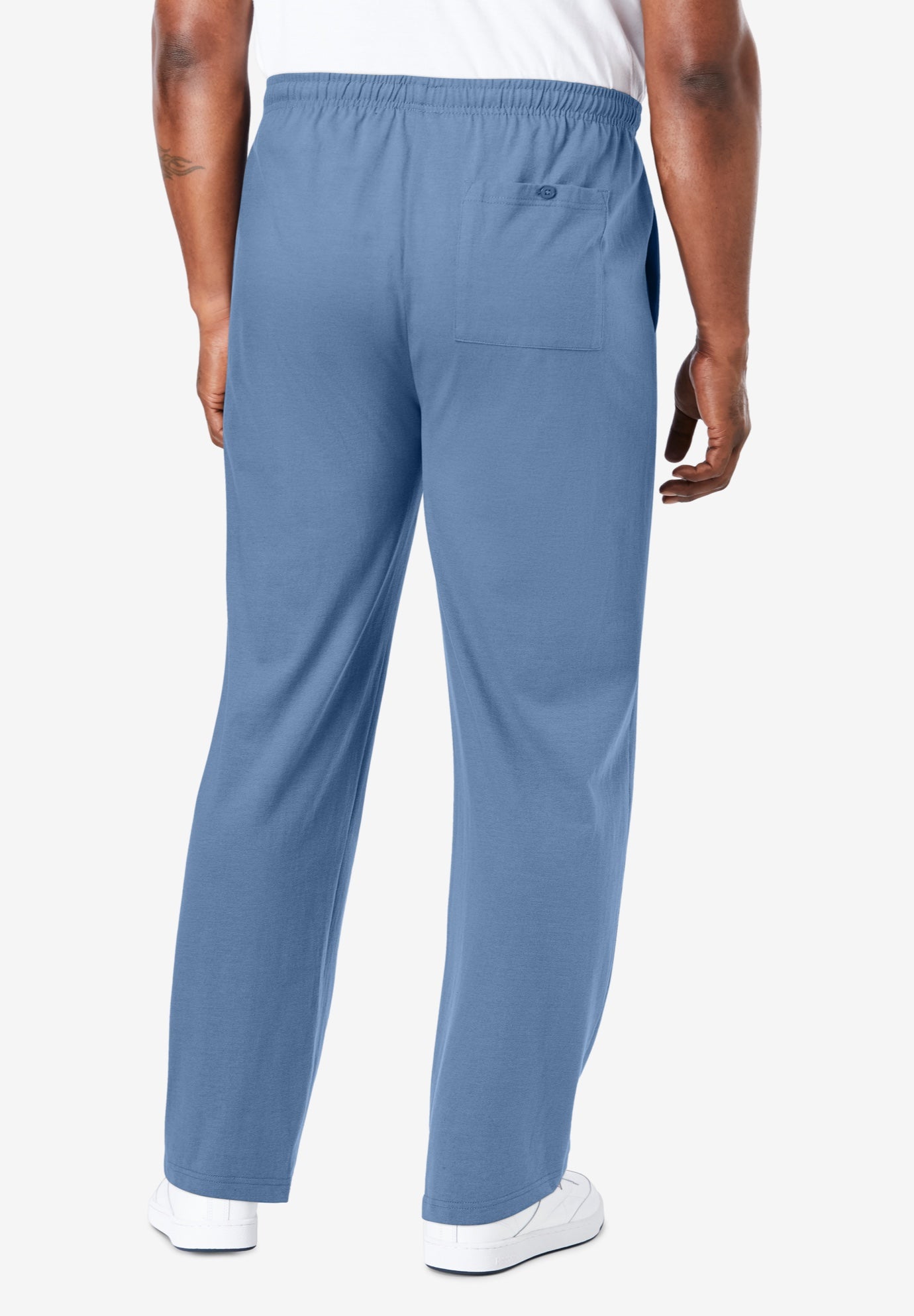 Lightweight Jersey Open-Bottom Sweatpants image number 3