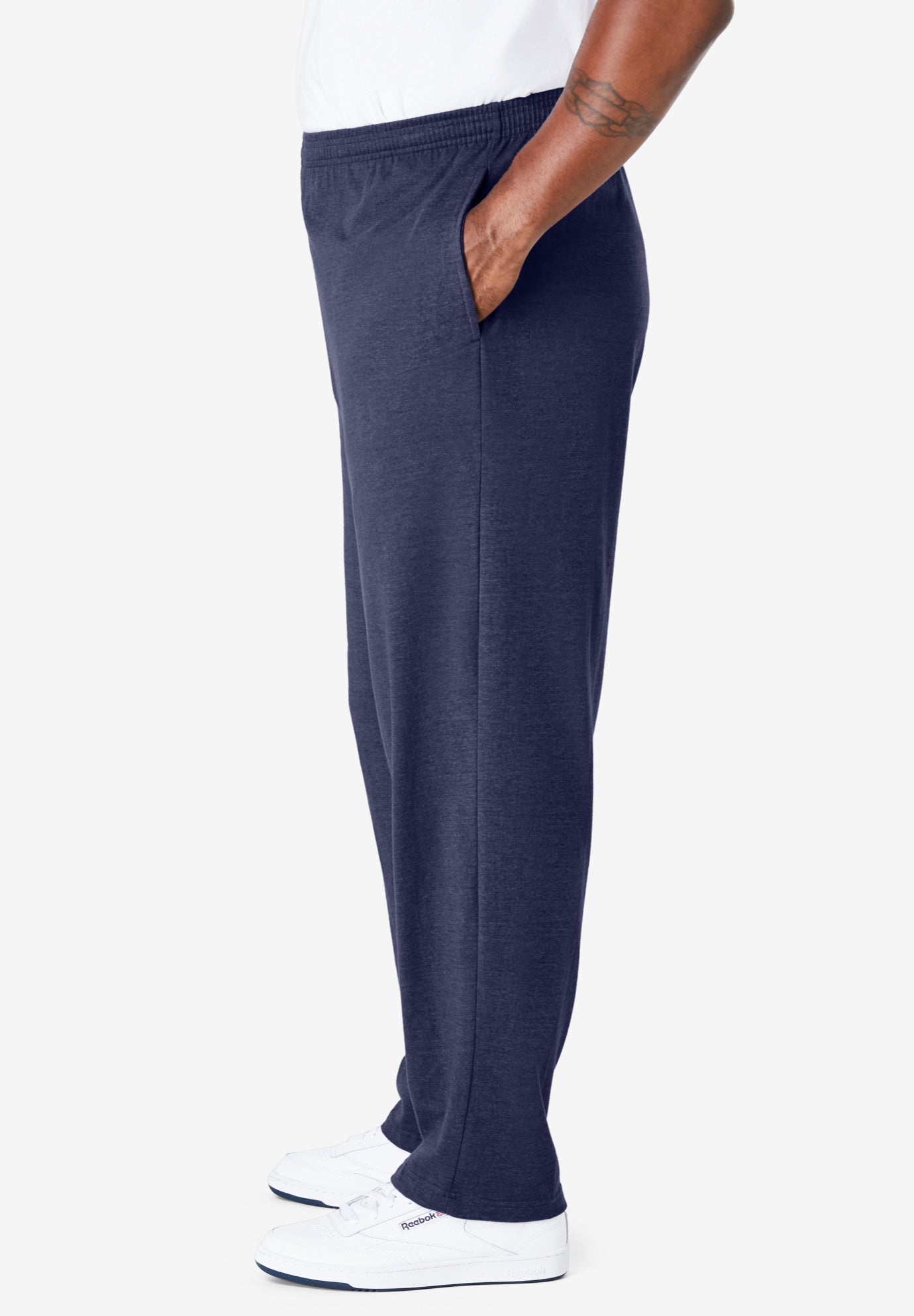 Lightweight Jersey Open-Bottom Sweatpants image number 1