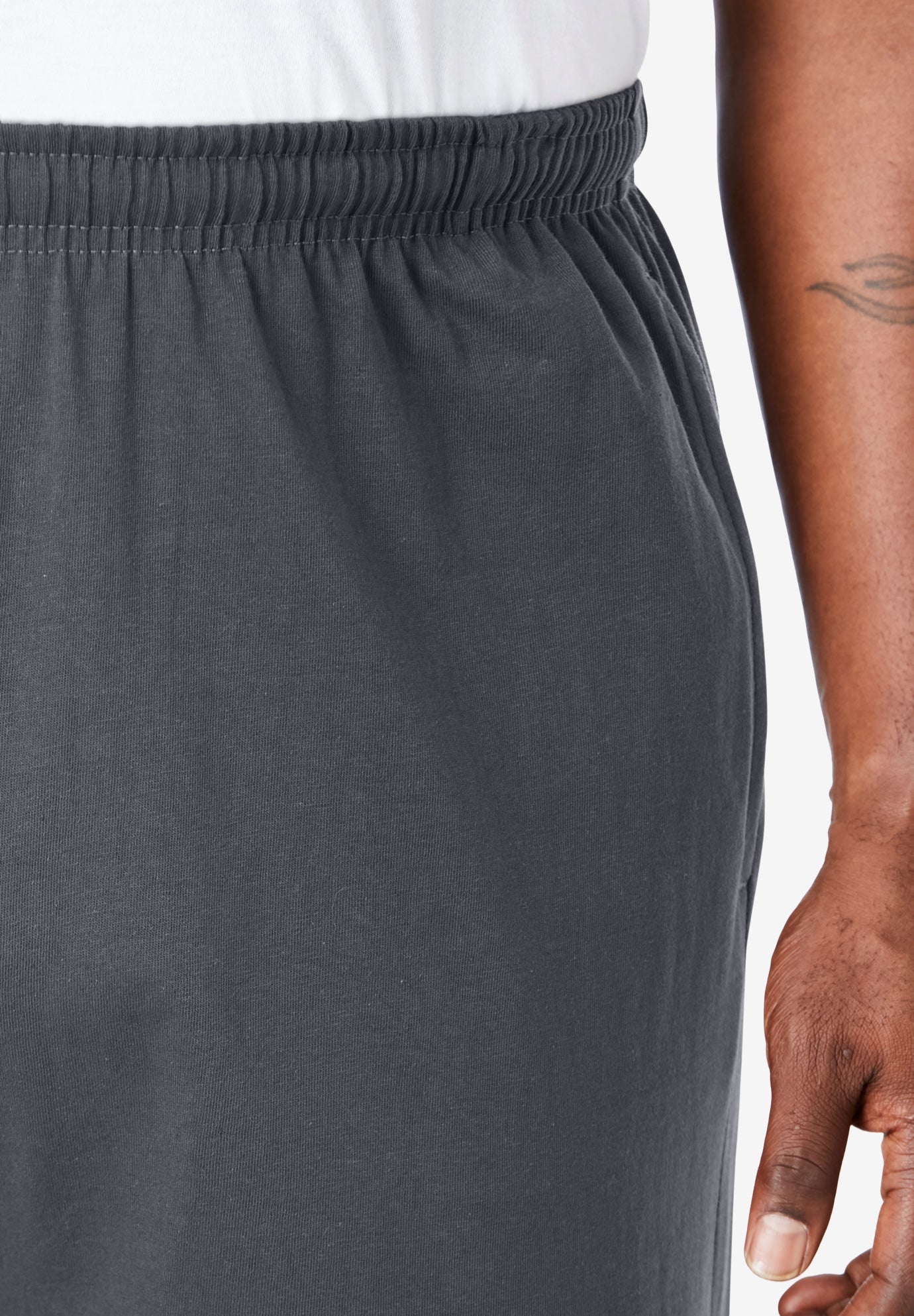 Lightweight Jersey Open-Bottom Sweatpants image number 3