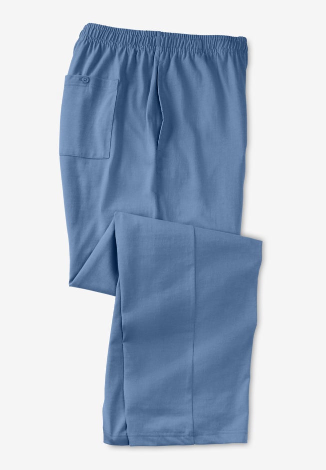 Lightweight Jersey Open-Bottom Sweatpants image number 1