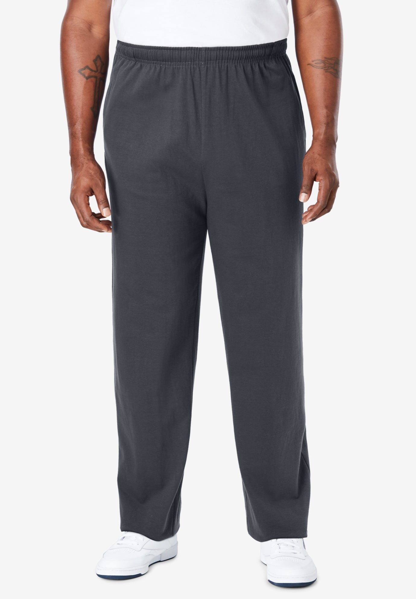Lightweight Jersey Open-Bottom Sweatpants image number 0