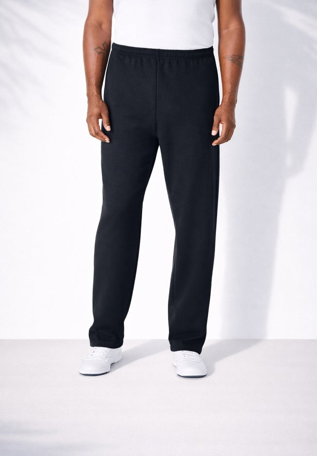 Men&rsquo;s Big & Tall Fleece Open-Bottom Sweatpants image number 1