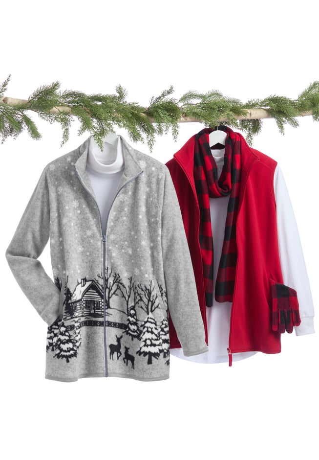 Zip-Front Microfleece Jacket image number 3