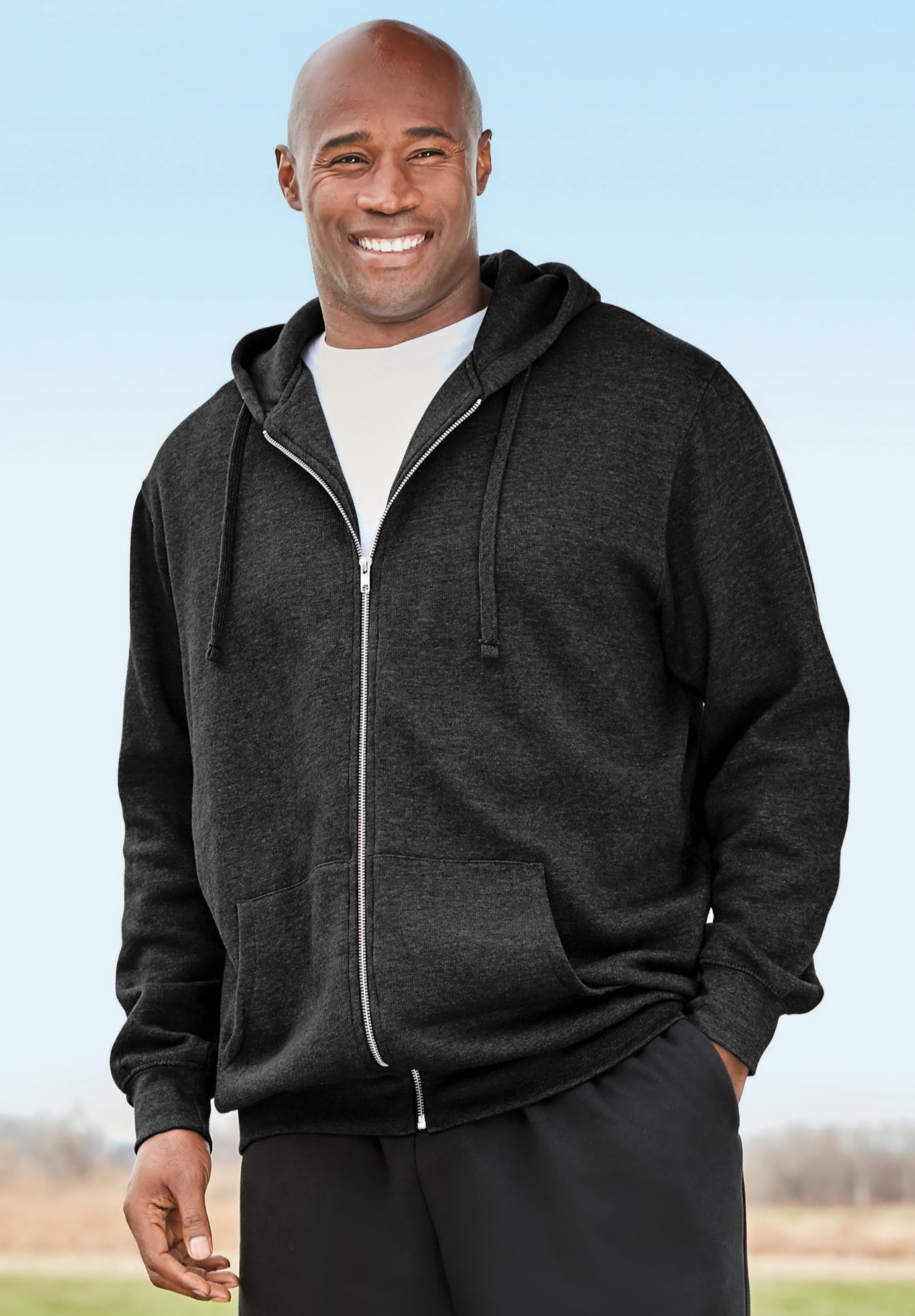 Fleece Zip-Front Hoodie image number 4