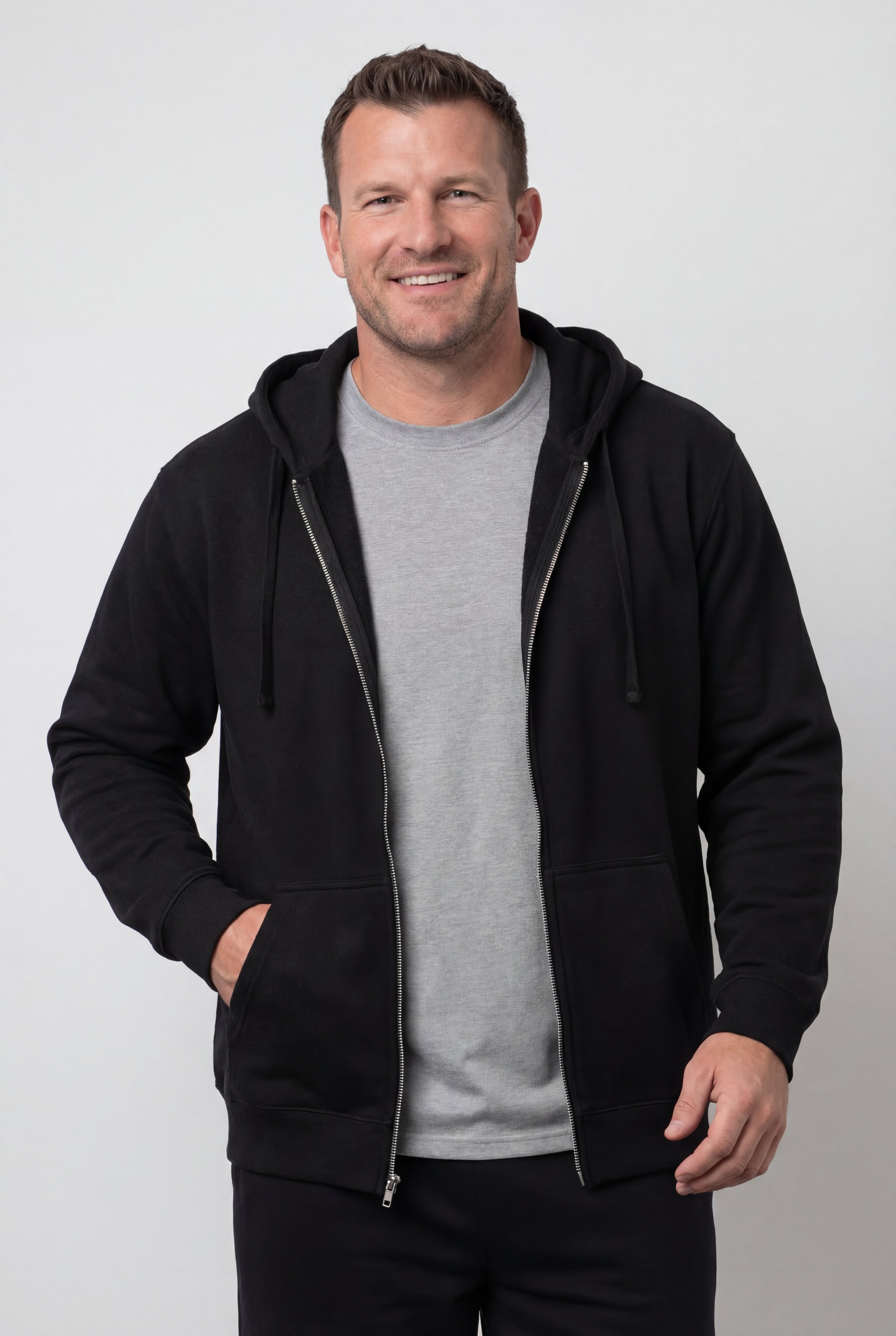 Fleece Zip-Front Hoodie image number 0