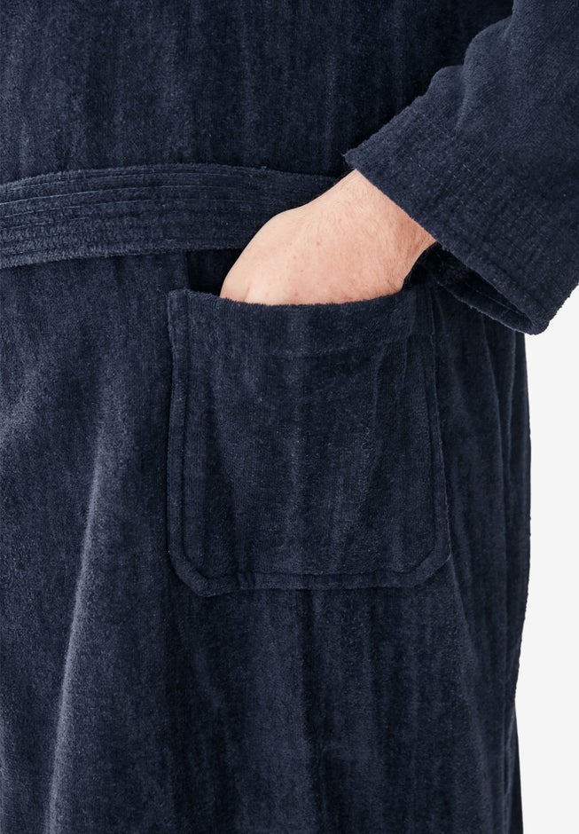 Terry Velour Hooded Maxi Robe image number 4