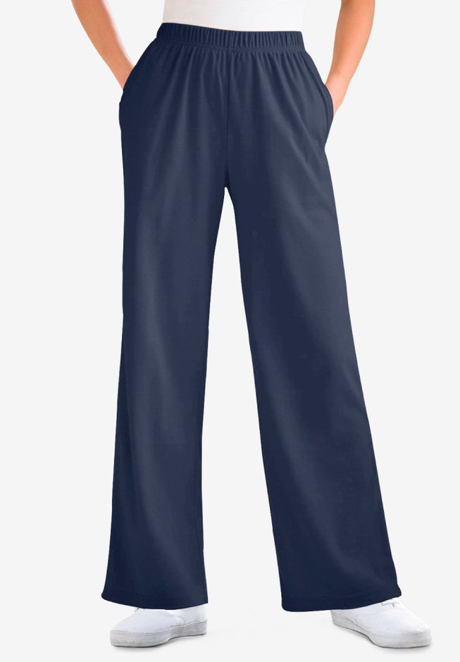 7-Day Knit Wide-Leg Pull-On Pants image number 4