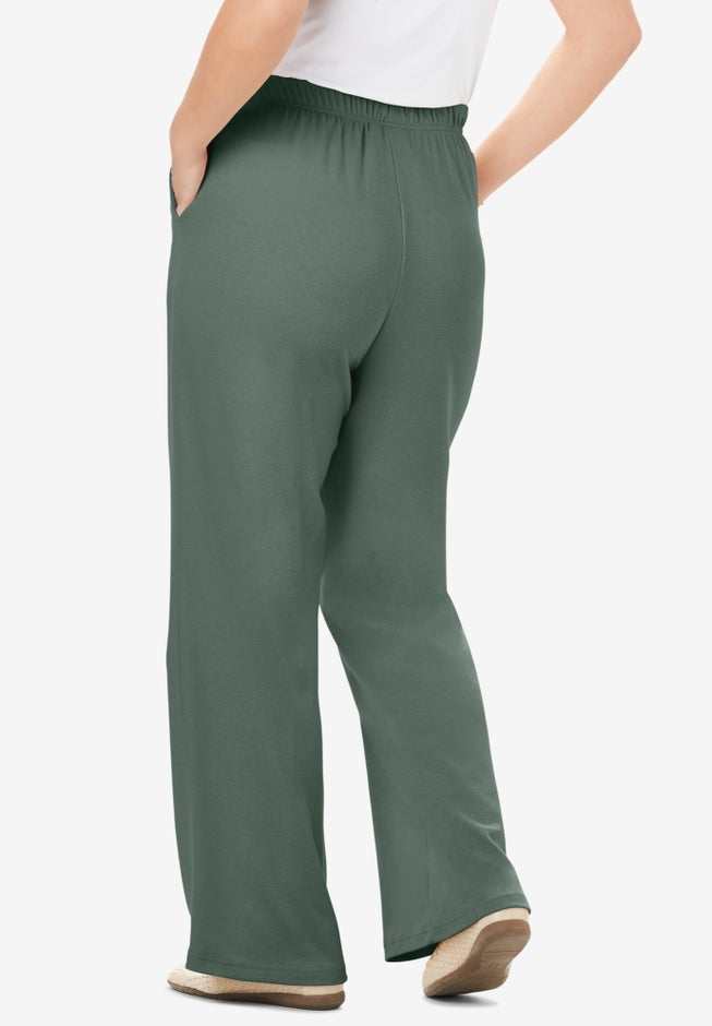 7-Day Knit Wide-Leg Pull-On Pants image number 1