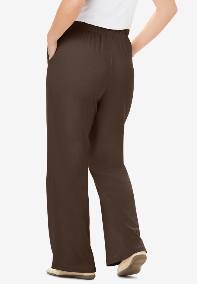 7-Day Knit Wide-Leg Pull-On Pants image number 1