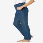 Straight-Leg Stretch Denim Five-Pocket Jeans image number null