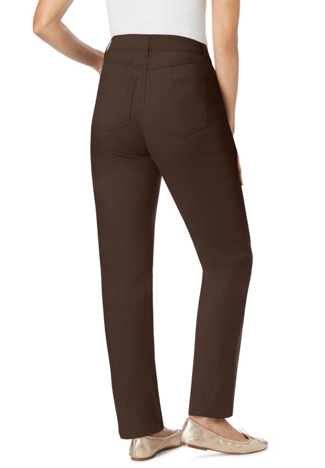 Straight-Leg Stretch Denim Five-Pocket Jeans image number 1