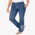Straight-Leg Stretch Denim Five-Pocket Jeans image number null