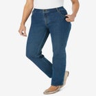Straight-Leg Stretch Denim Five-Pocket Jeans image number null