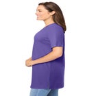 Perfect Short-Sleeve Shirred V-Neck Tunic image number null