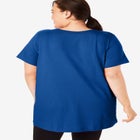 Perfect Short-Sleeve Shirred V-neck Tunic image number null