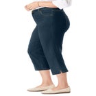 Stretch Denim Five-Pocket Capri Jeans image number null